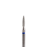 Fresa/Broca de diamante, forma de llama azul 2.1 sin punta 8mm